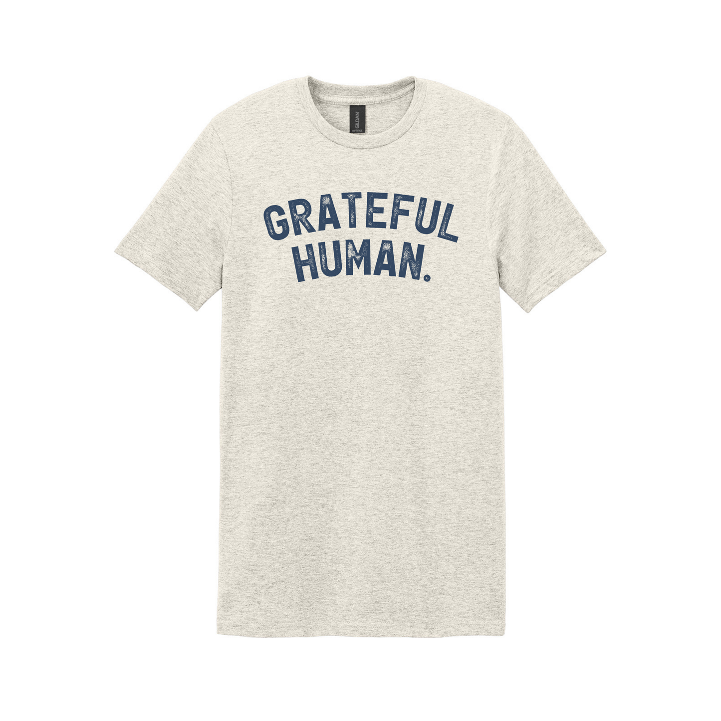 Grateful Human Tee Oatmeal