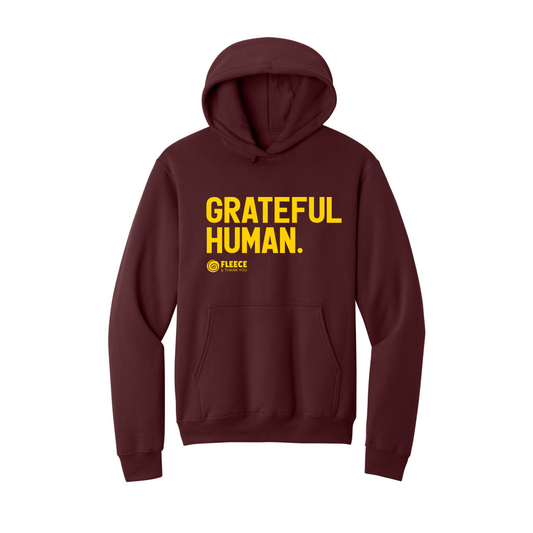 Davison Grateful Human Hoodie Maroon/Gold
