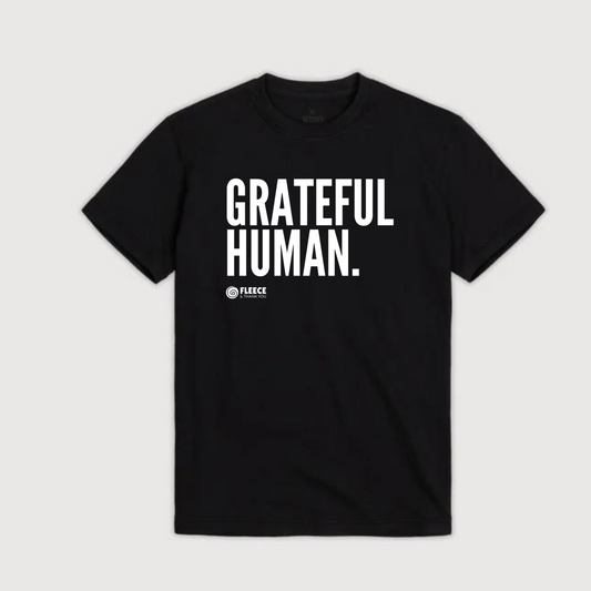 Grateful Human Tee Black- 100% Supima Cotton